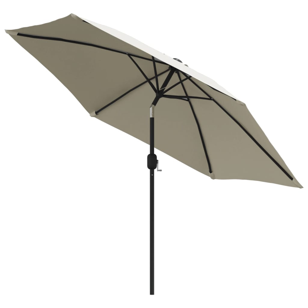 Parasol met stalen paal 3 m zandwit