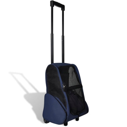 Huisdierentrolley inklapbaar blauw