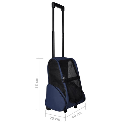 Huisdierentrolley inklapbaar blauw