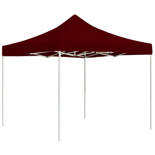 Partytent professioneel inklapbaar 3x3 m aluminium wijnrood