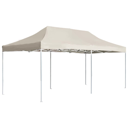 Partytent professioneel inklapbaar 6x3 m aluminium crème