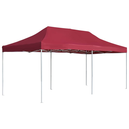 Partytent professioneel inklapbaar 6x3 m aluminium wijnrood