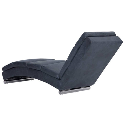 Chaise longue kunstsuède grijs