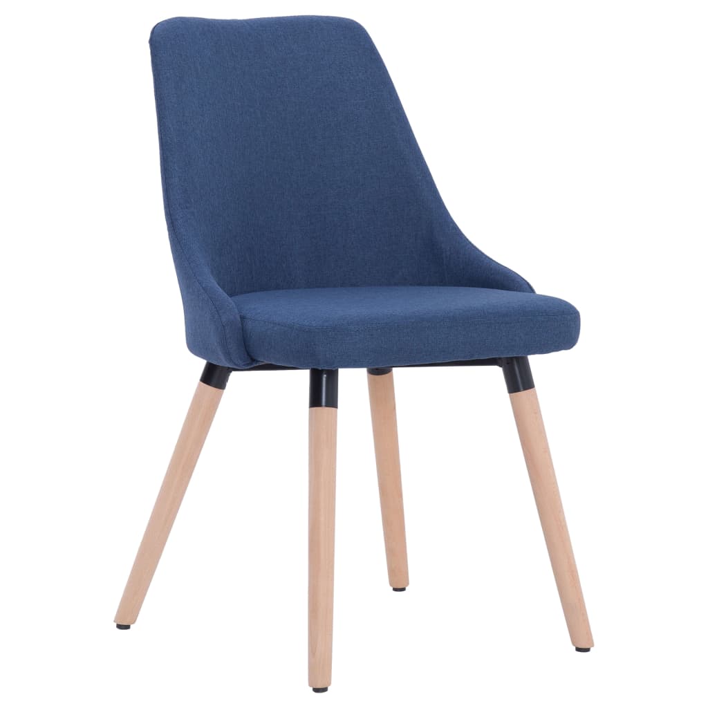 Eetkamerstoelen 2 st stof blauw