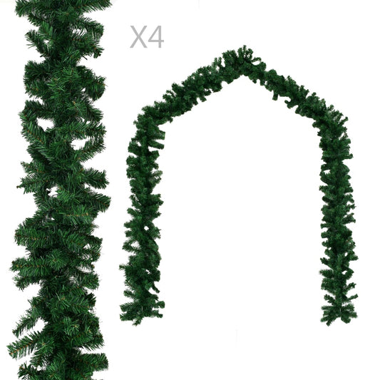 Kerstslingers 4 st 270 cm PVC groen