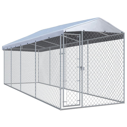 Hondenkennel voor buiten met dak 760x190x225 m