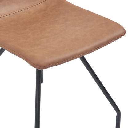 Eetkamerstoelen 4 st kunstleer bruin