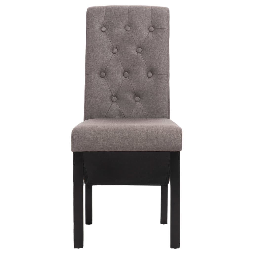 Eetkamerstoelen 4 st draaibaar stof taupe