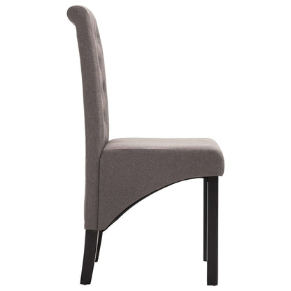 Eetkamerstoelen 4 st draaibaar stof taupe