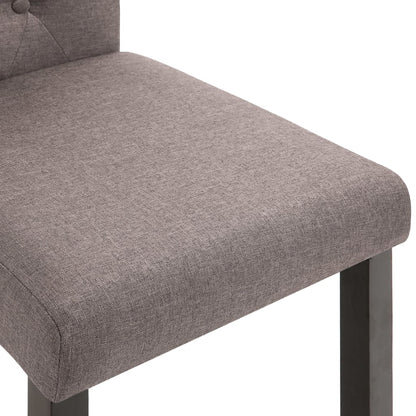 Eetkamerstoelen 4 st draaibaar stof taupe