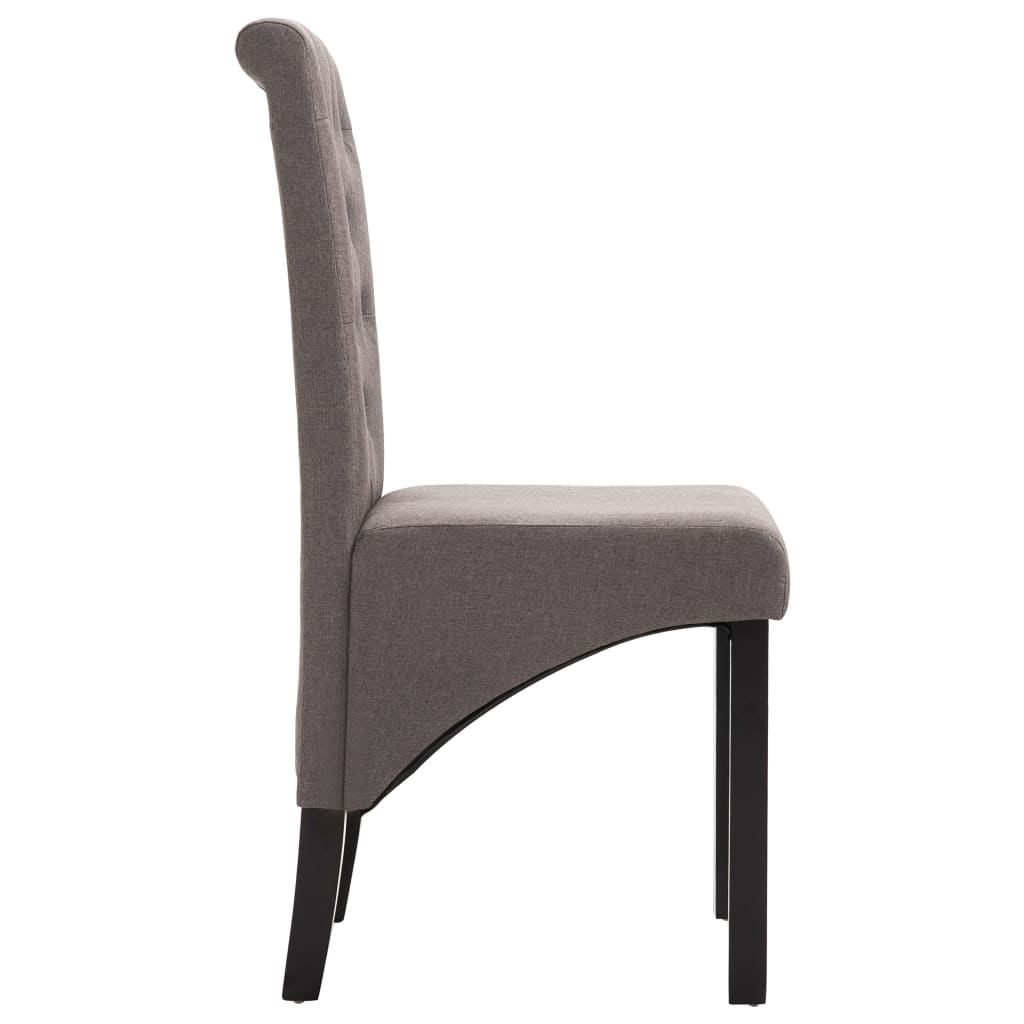 Eetkamerstoelen 6 st stof taupe