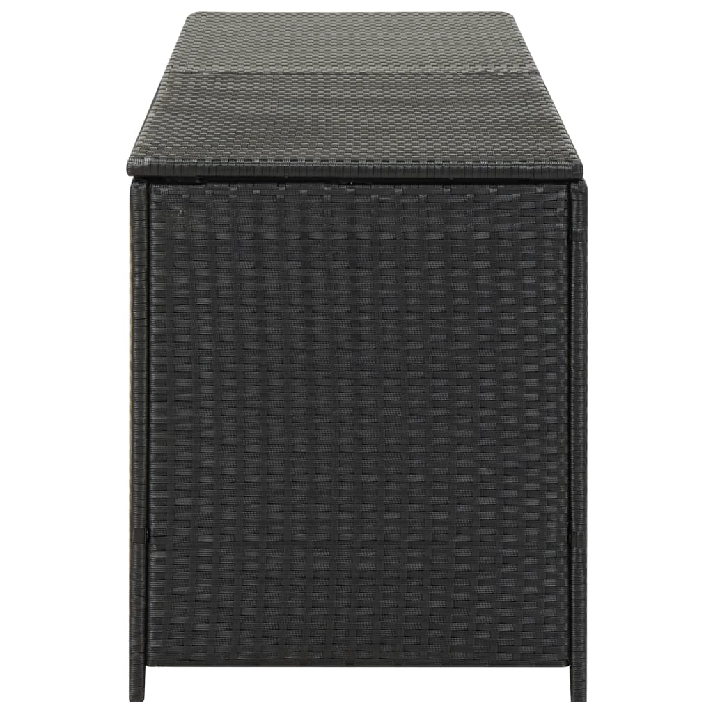 Tuinbox 200x50x60 cm poly rattan zwart