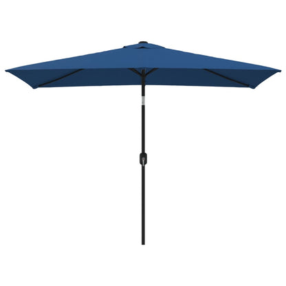 Parasol met metalen paal 300x200 cm azuurblauw