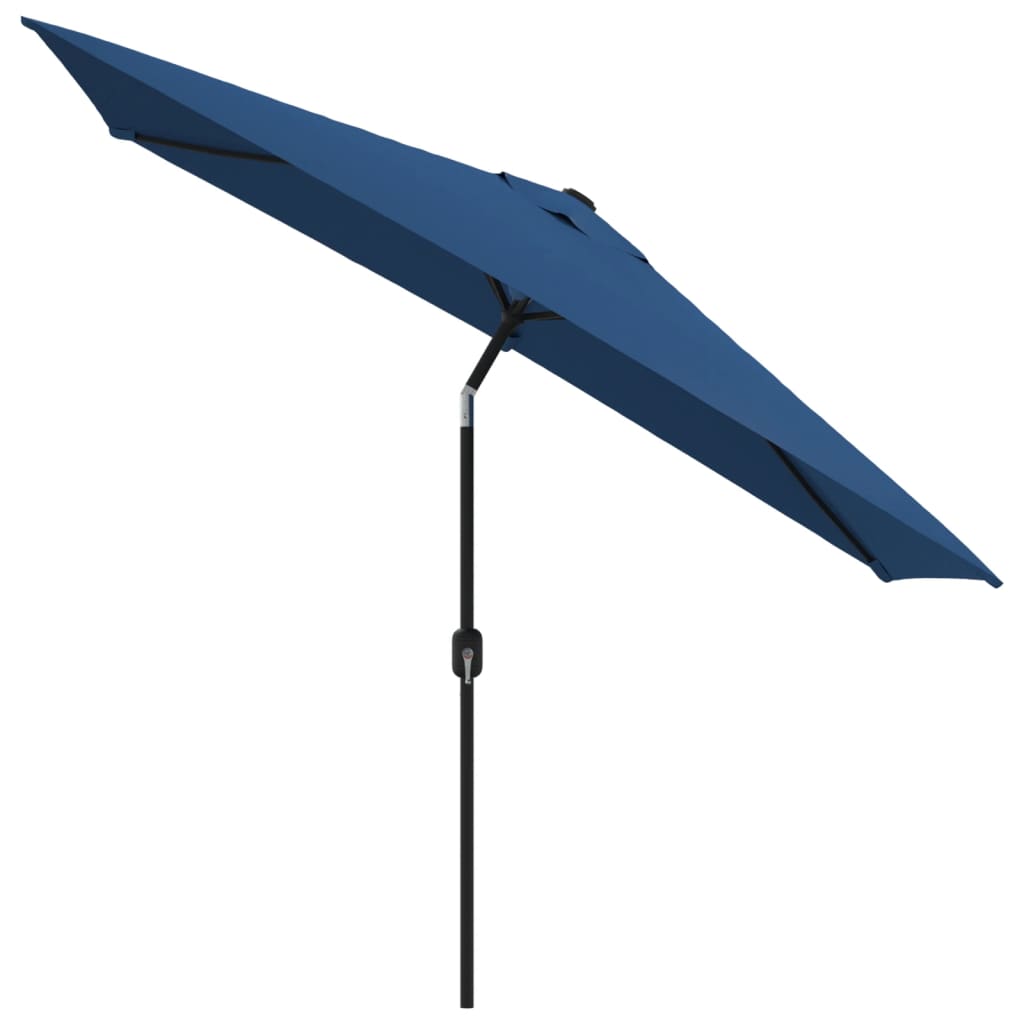 Parasol met metalen paal 300x200 cm azuurblauw