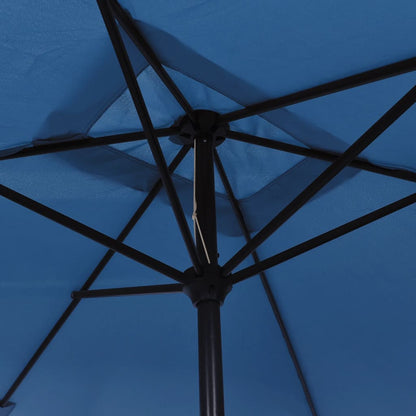 Parasol met metalen paal 300x200 cm azuurblauw