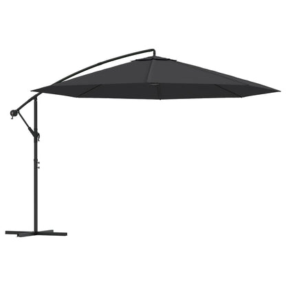 Zweefparasol met aluminium paal 350 cm zwart