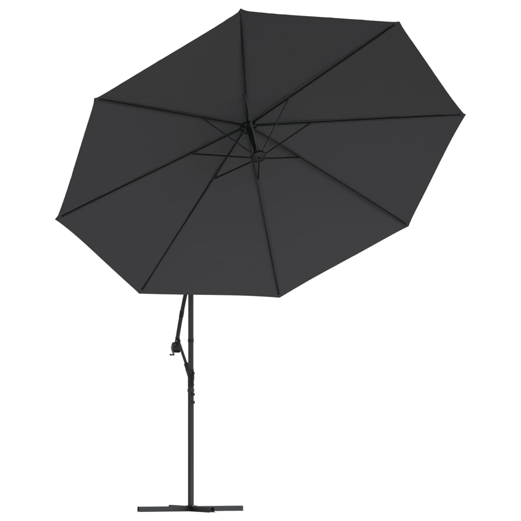 Zweefparasol met aluminium paal 350 cm zwart