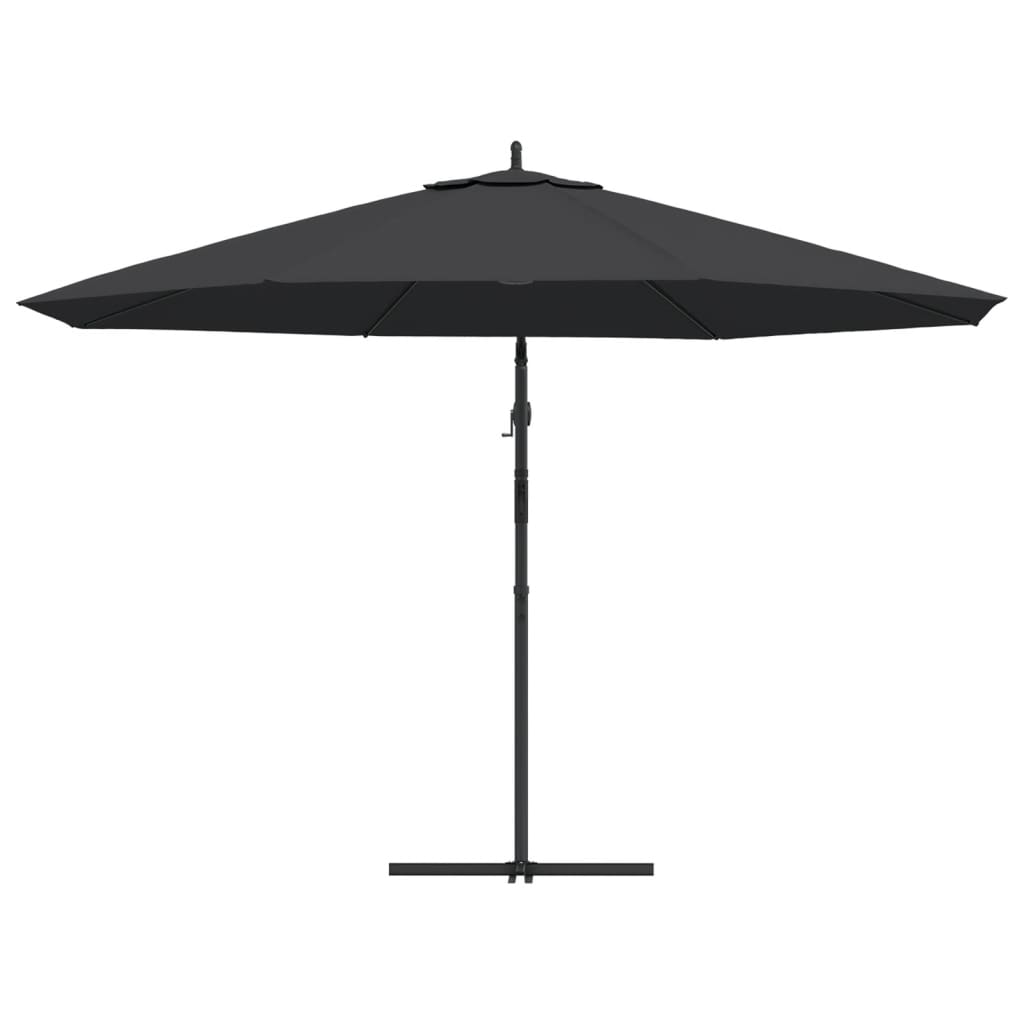 Zweefparasol met aluminium paal 350 cm zwart