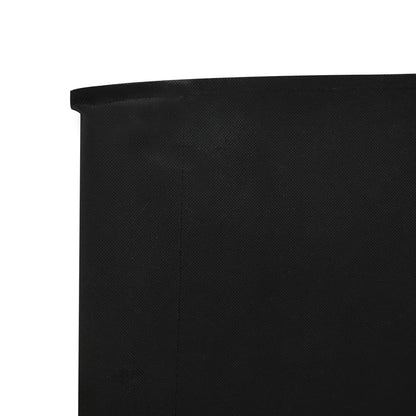 Windscherm 9-panelen 1200x80 cm stof zwart