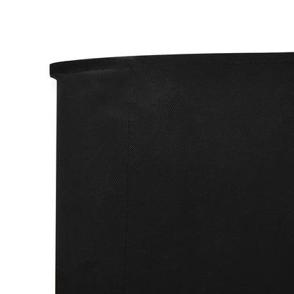 Windscherm 9-panelen 1200x160 cm stof zwart