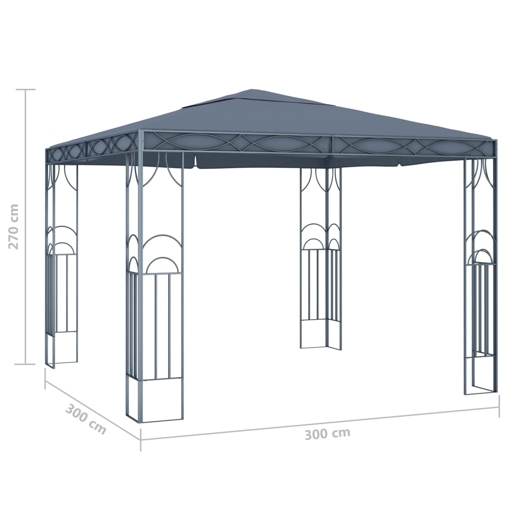 Prieel 300x300 cm antraciet