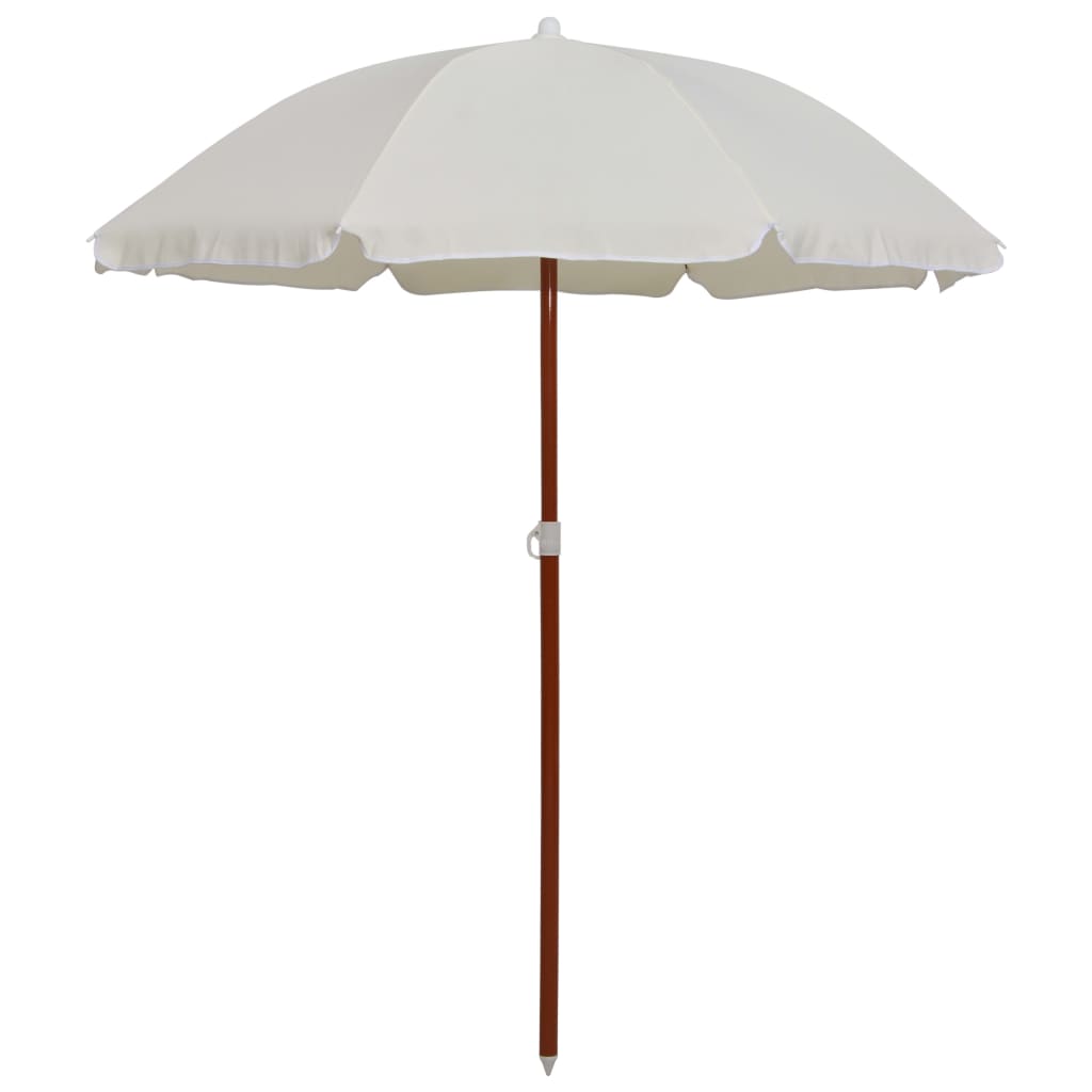 Parasol met stalen paal 180 cm zandkleurig