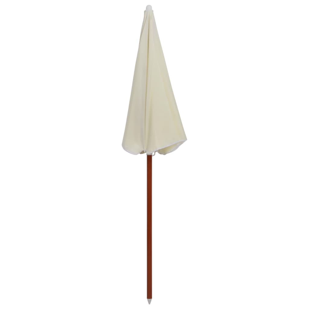 Parasol met stalen paal 180 cm zandkleurig