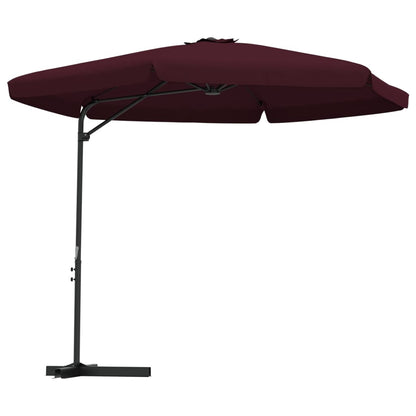 Parasol met stalen paal 300 cm bordeauxrood