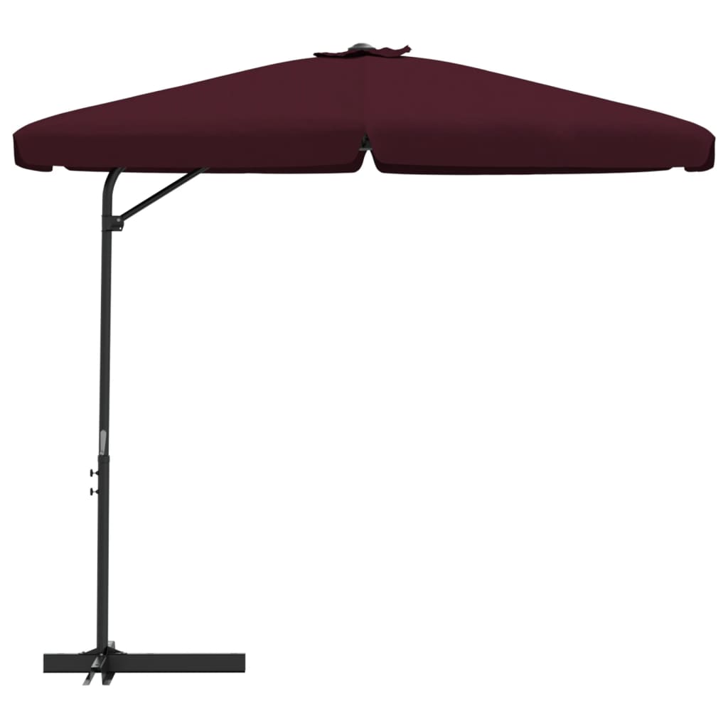 Parasol met stalen paal 300 cm bordeauxrood