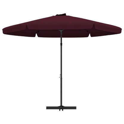 Parasol met stalen paal 300 cm bordeauxrood