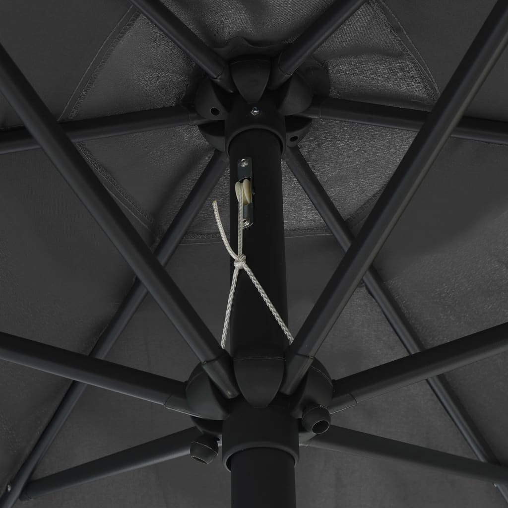 Parasol met LED-verlichting en aluminium paal 270 cm antraciet