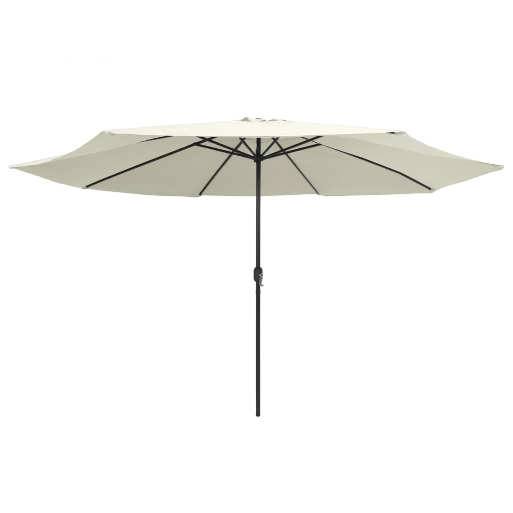 Parasol met metalen paal 390 cm zandwit