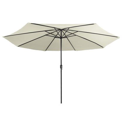 Parasol met metalen paal 390 cm zandwit