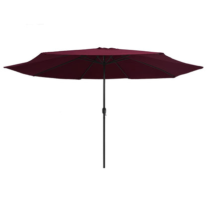 Parasol met metalen paal 390 cm bordeauxrood