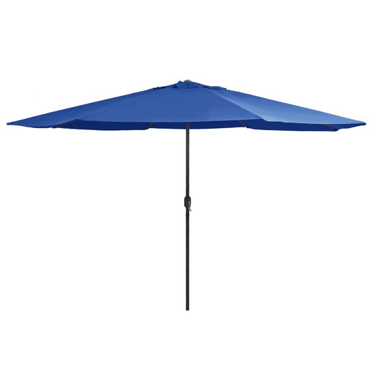 Parasol met metalen paal 390 cm azuurblauw