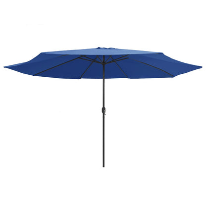 Parasol met metalen paal 390 cm azuurblauw