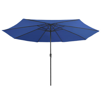 Parasol met metalen paal 390 cm azuurblauw