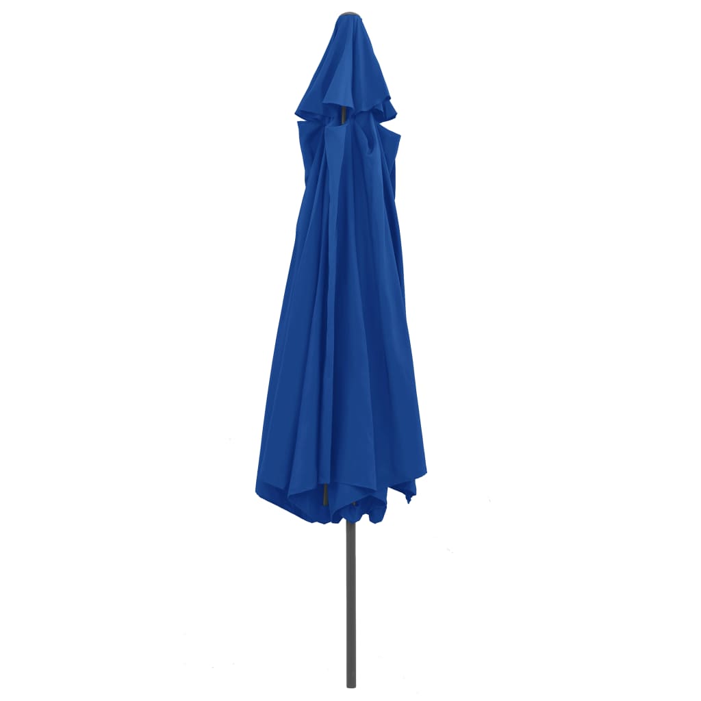 Parasol met metalen paal 390 cm azuurblauw