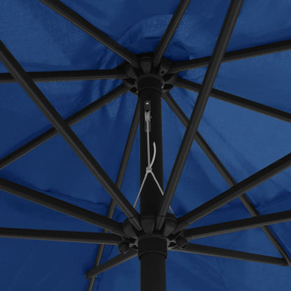 Parasol met metalen paal 390 cm azuurblauw