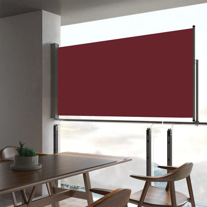 Tuinscherm uittrekbaar 80x300 cm rood