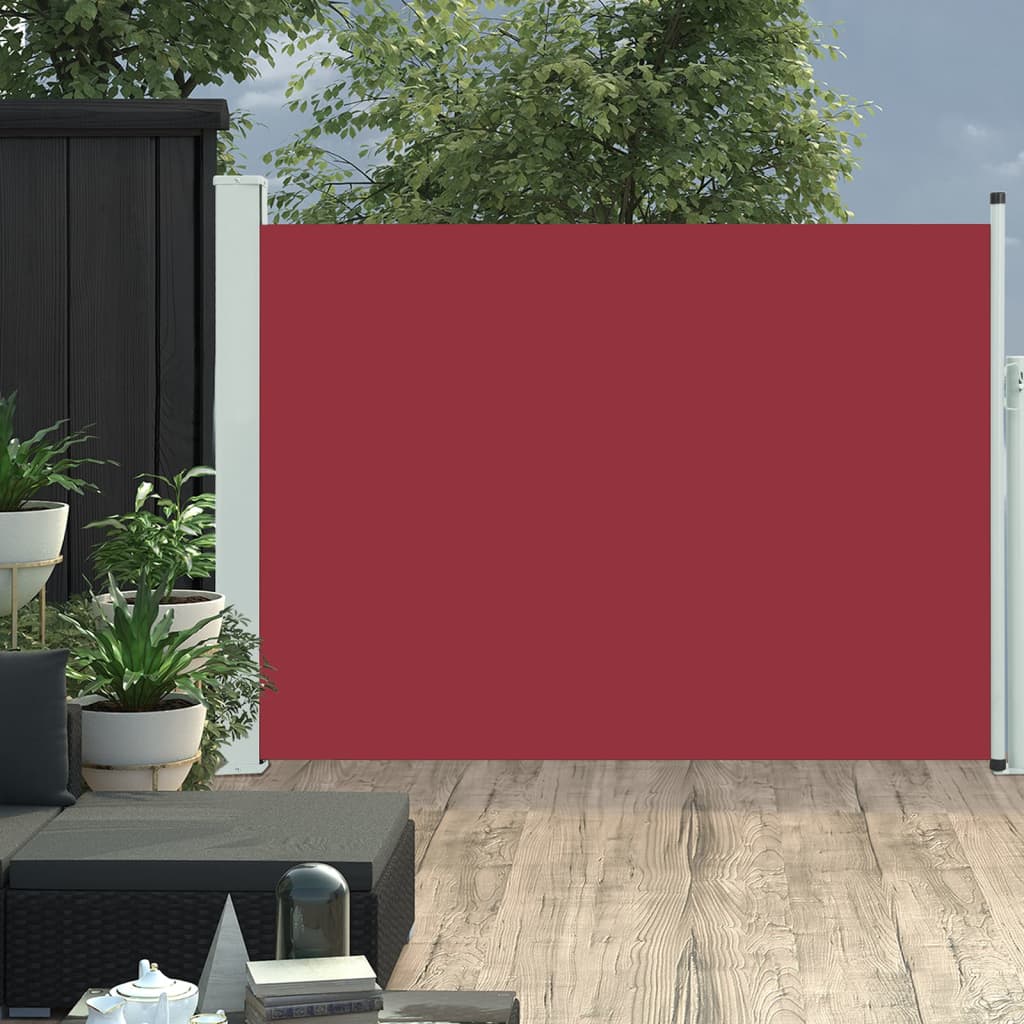 Tuinscherm uittrekbaar 100x500 cm rood