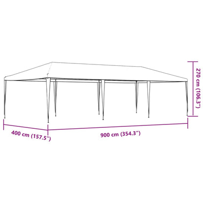 Partytent professioneel 90 g/m² 4x9 m antraciet