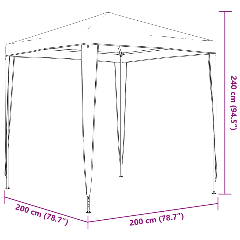 Partytent professioneel 2x2 m groen