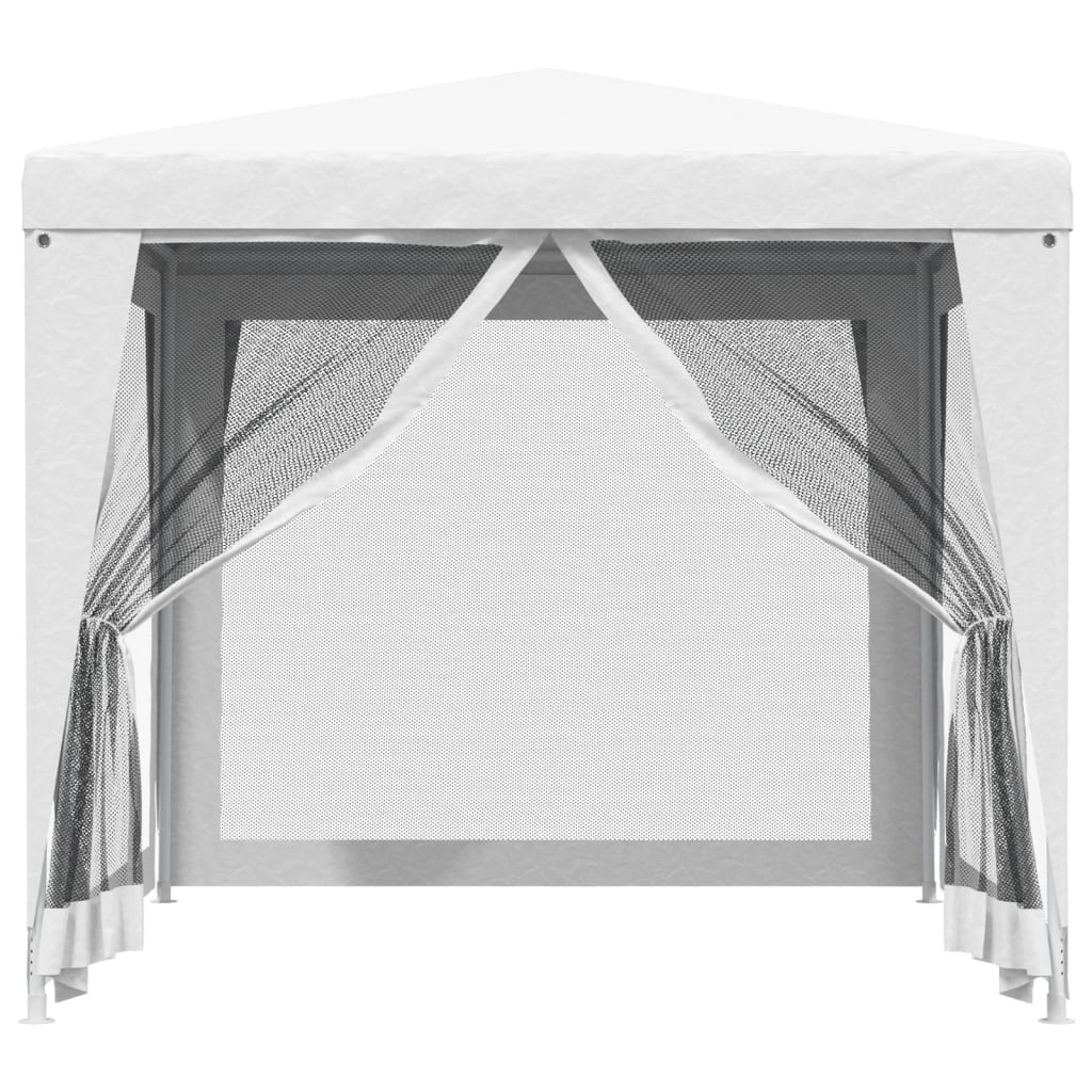 Partytent met 4 mesh zijwanden 2,5x2,5 m wit