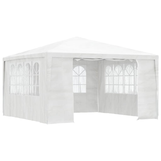 Partytent met zijwanden professioneel 90 g/m² 4x4 m wit