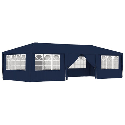 Partytent met zijwanden professioneel 90 g/m² 4x9 m blauw