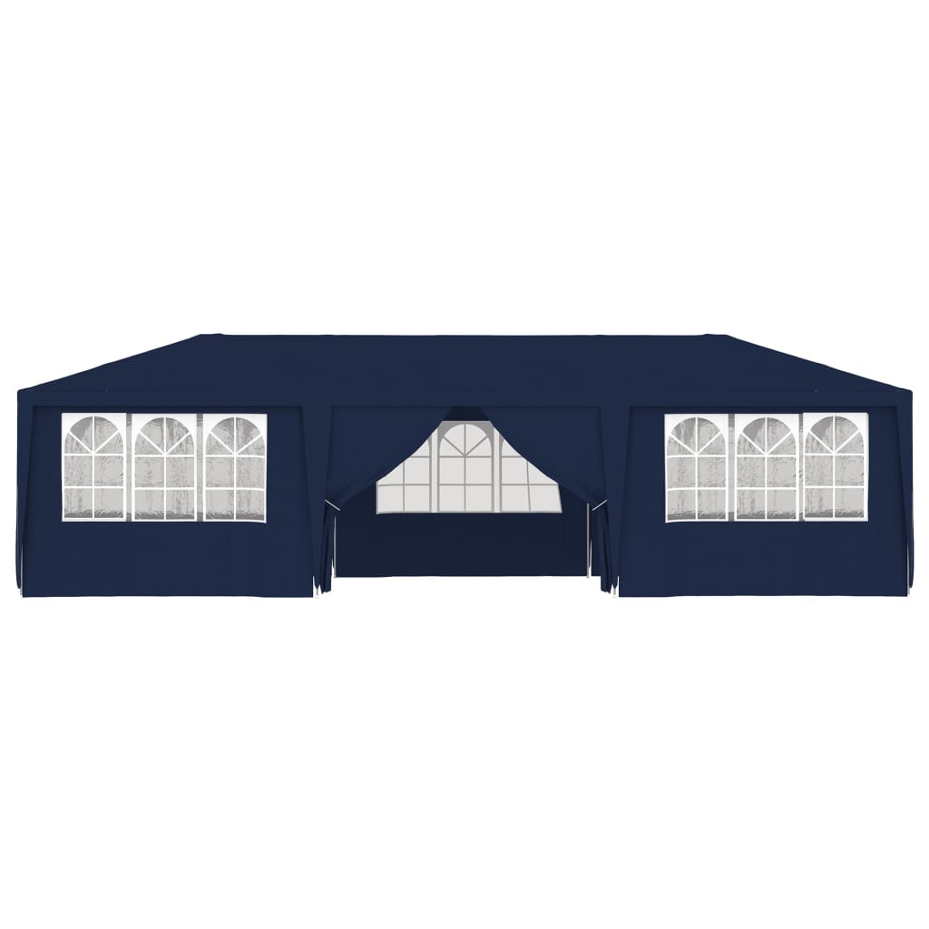 Partytent met zijwanden professioneel 90 g/m² 4x9 m blauw