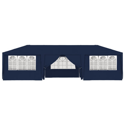 Partytent met zijwanden professioneel 90 g/m² 4x9 m blauw