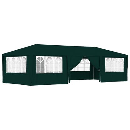 Partytent met zijwanden professioneel 90 g/m² 4x9 m groen