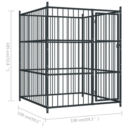 Hondenkennel voor buiten 150x150x185 cm